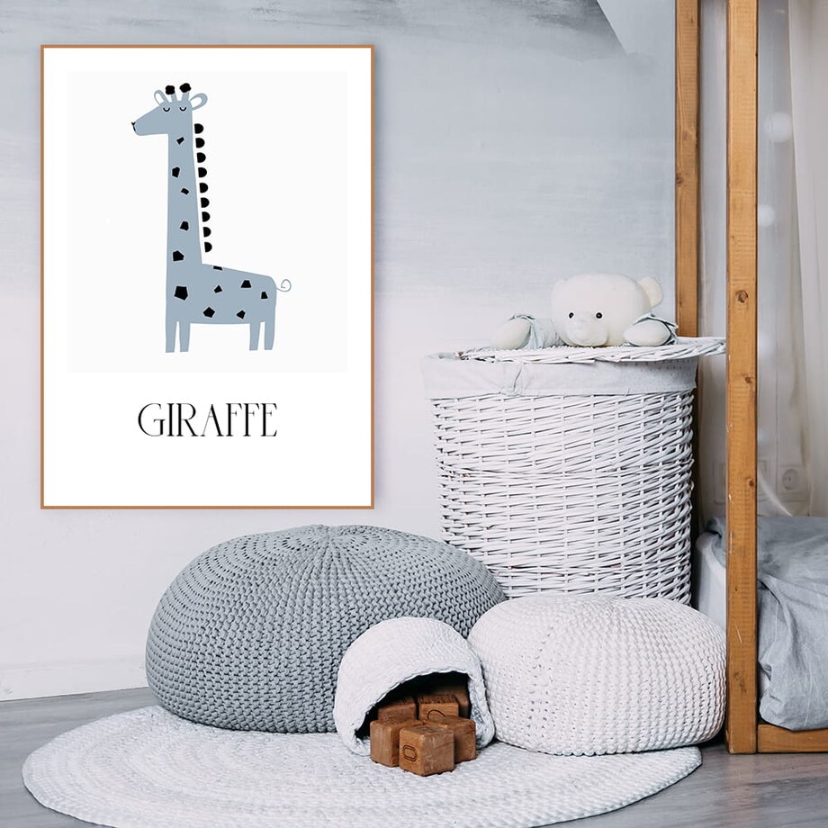 plakat zwierzaki z afryki giraffe 50x70 cm