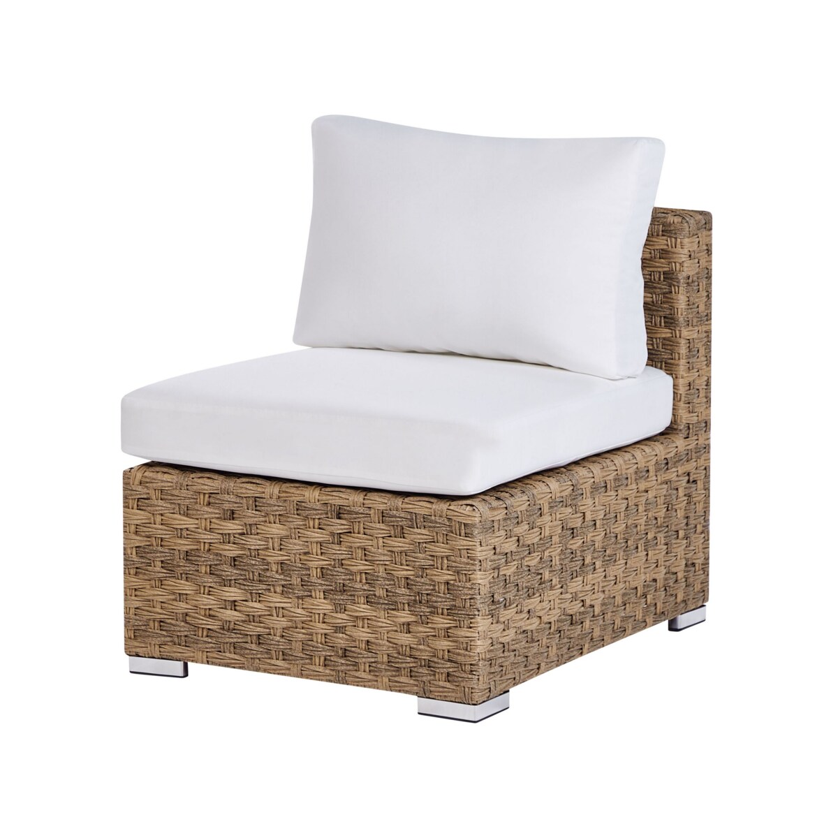 Zestaw ogrodowy modułowy z technorattanu 8-osobowy jasnobrązowy XXL