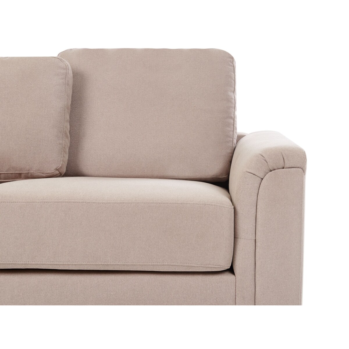 Sofa narożna prawostronna KOHLO Beżowoszary Tkanina Prawostronny