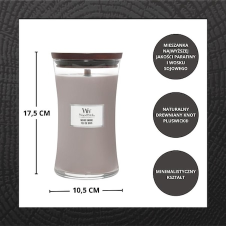 WoodWick świeca duża WOOD SMOKE
