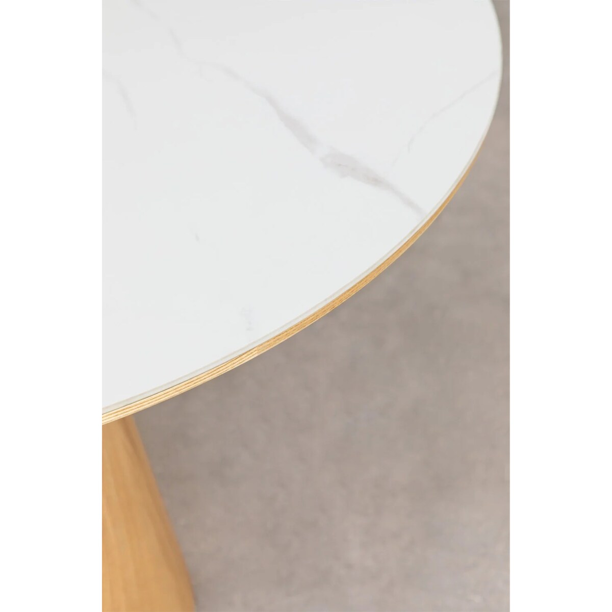 Stół jadalniany z ceramicznym blatem Ø120 cm Aura naturalny