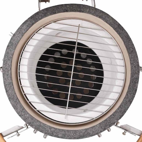 vidaXL Ceramiczny grill Kamado z wędzarnią, 76 cm