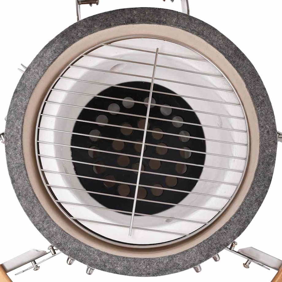 vidaXL Ceramiczny grill Kamado z wędzarnią, 76 cm