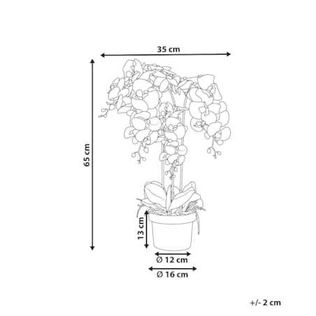 Sztuczna roślina ORCHID 65 cm Różowy