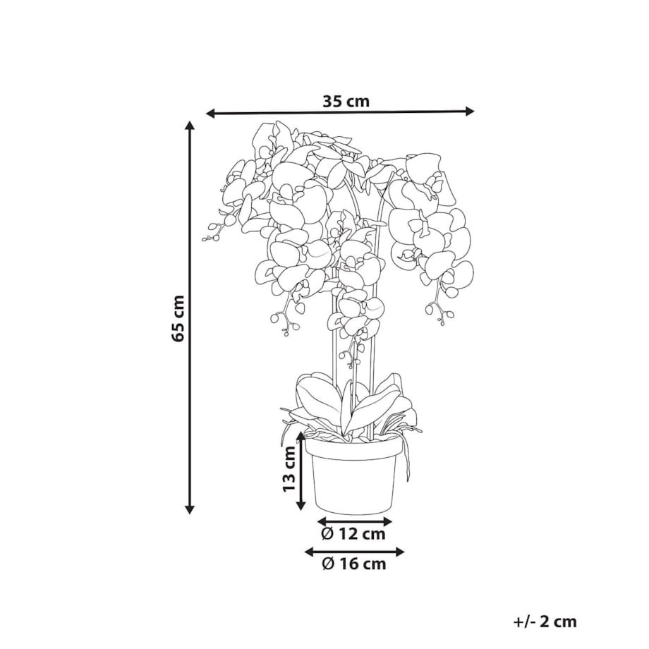 Sztuczna roślina ORCHID 65 cm Różowy