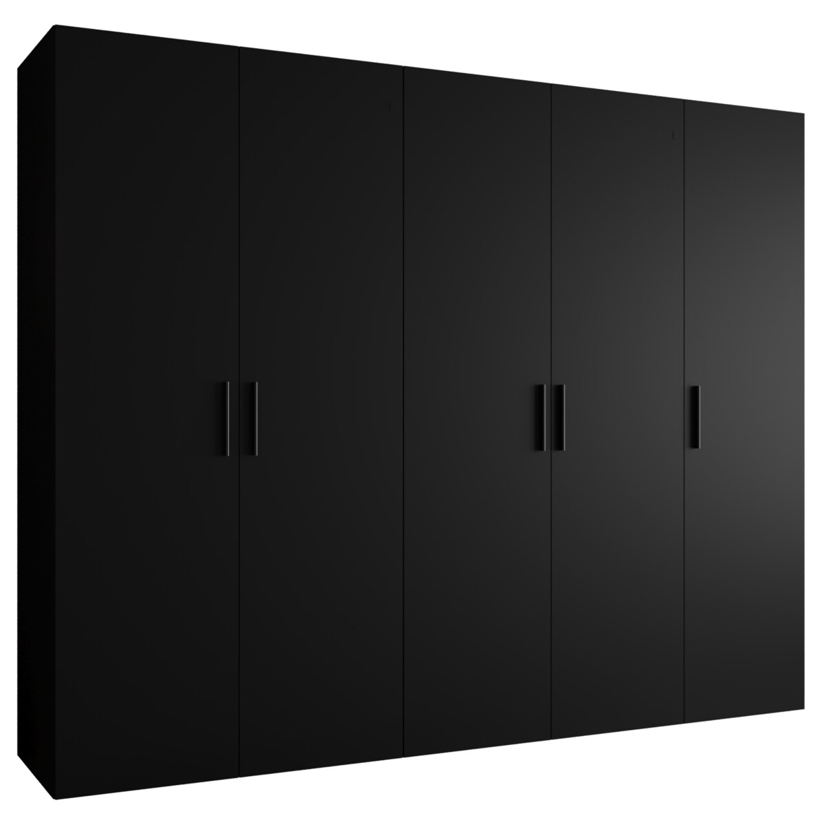 Szafa uchylna otwierana BARI 1 250 wys. 202 cm Czarny + u. Czarny