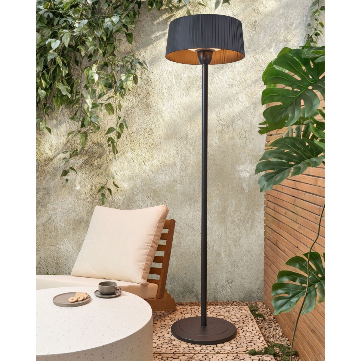 Promiennik na podczerwień wolnostojący VARAZZE 1500 W Czarny