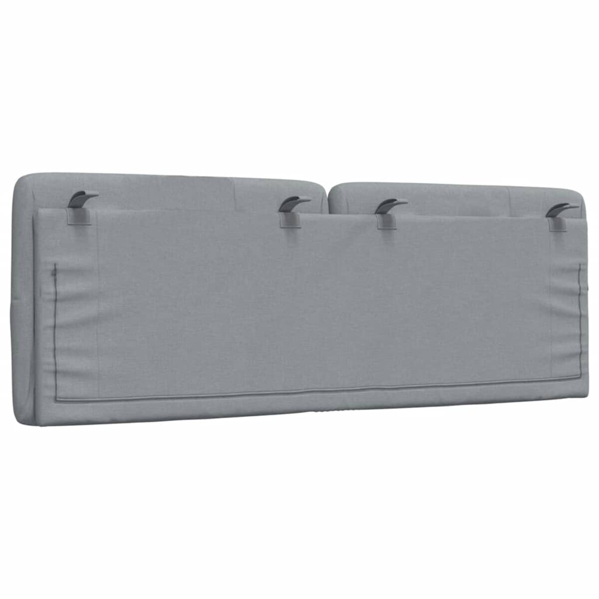 vidaXL Poduszka na wezgłowie, jasnoszara, 120 cm, tkanina