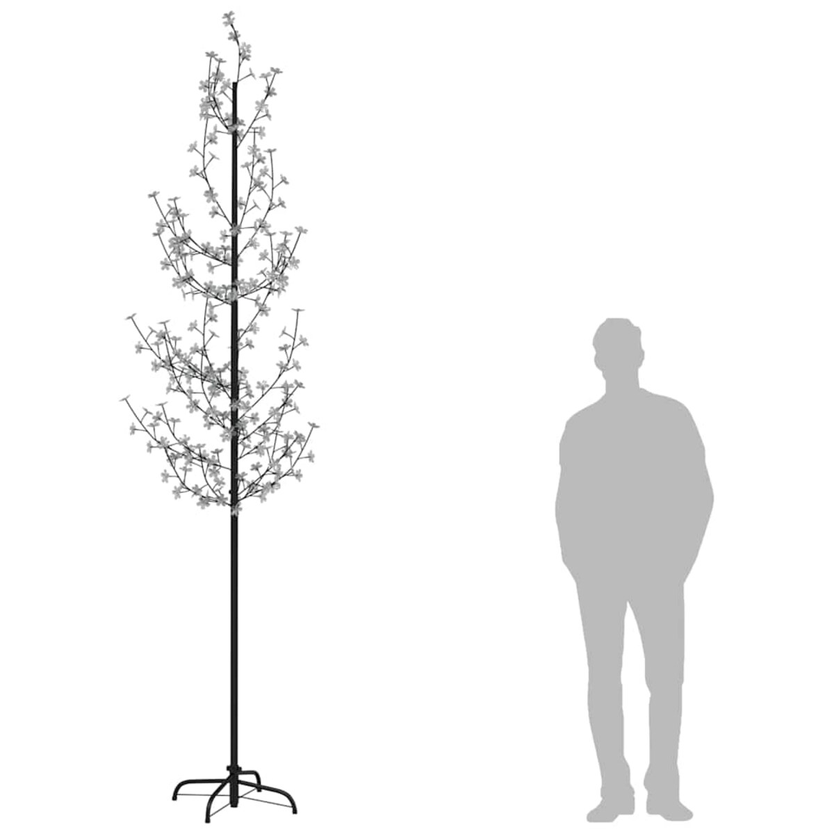vidaXL Drzewko wiśniowe, 368 LED, ciepła biel, 300 cm