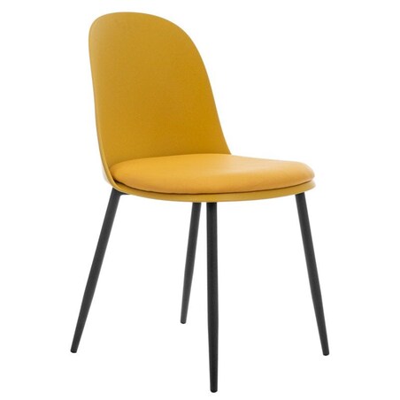 ŻÓŁTE KRZESŁO Z MIĘKKIM SIEDZISKIEM ADELE