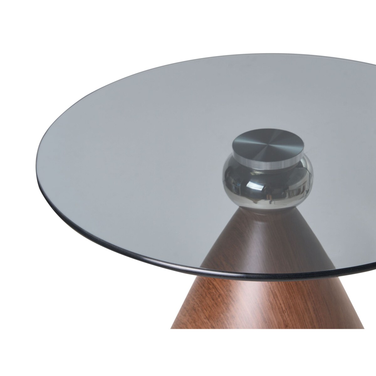 Stolik pomocniczy CORELLA Szkło hartowane Brązowy/ czarny