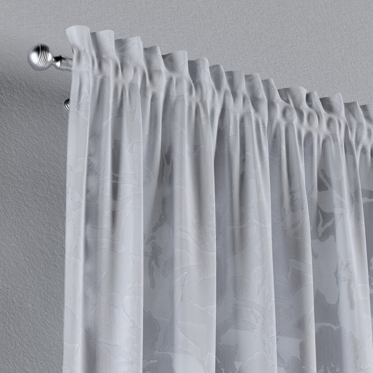 Zasłona na kanale z grzywką 1 szt. 130x245 kremowy