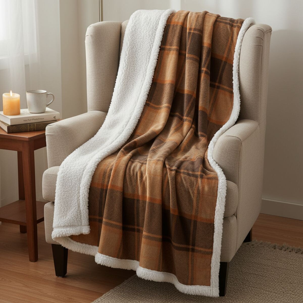 Koc w kratę, 200 x 150 cm