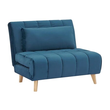 Fotel rozkładany BILLY VELVET niebieski
