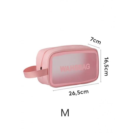 Kosmetyczka zestaw 3w1 przenośna kuferek 3 rozmiary etui pudrowy róż KS83R