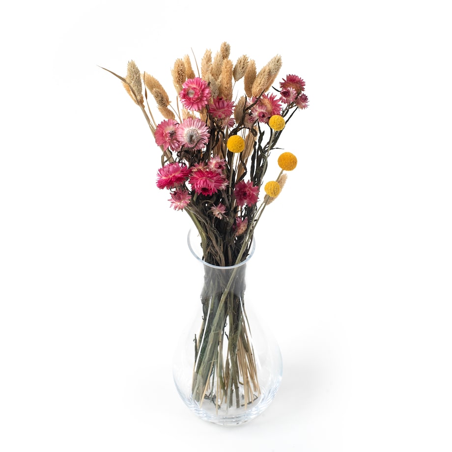 Zestaw suszonych kwiatów Oro roz. S - kraspedia, kocanka, phalaris