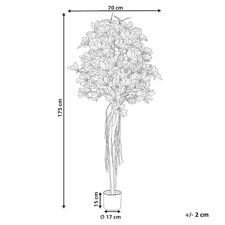Sztuczna roślina UMBRELLA TREE 175 cm Zielony