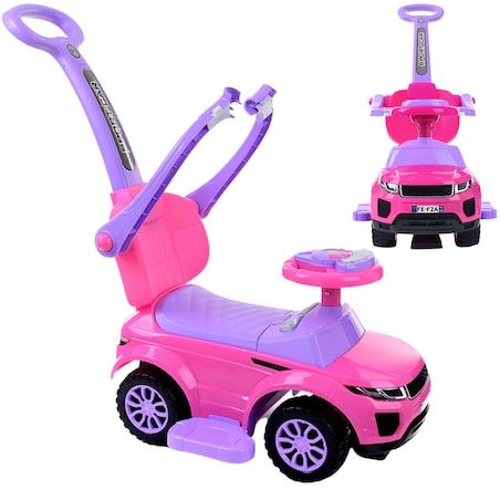 Jeździk FUNFIT KIDS różowy samochodzik dla dzieci pchacz 3w1 do 27 kg