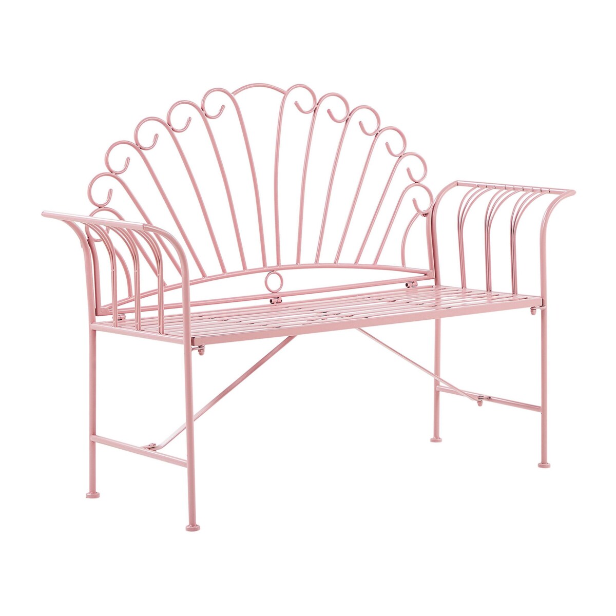 Zestaw mebli balkonowych metalowy różowy CAVINIA