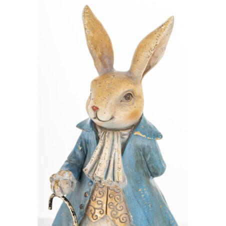Figurka - królik w niebieskim płaszczu 26x12x9,5 cm CONTENIDO