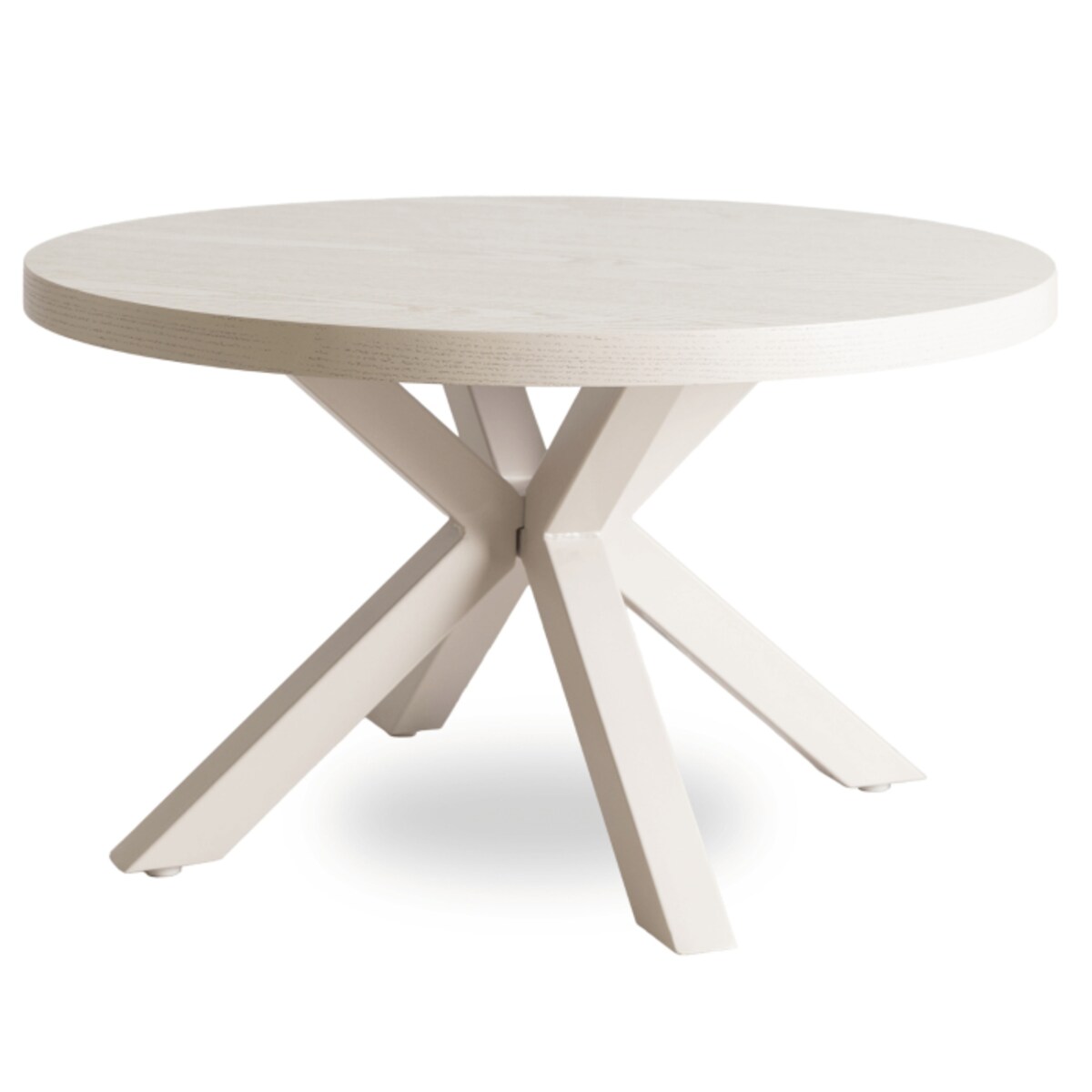 Stolik Kawowy Okrągły Mały Kaszmir Beż Skandynawski Nowoczesny Ława LINCOLN