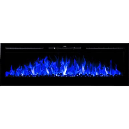 Kominek elektryczny AFLAMO Majestic 26 - ścienny i do zabudowy - 66x42x12 cm - kominek LED z funkcją grzania 750/1500 W