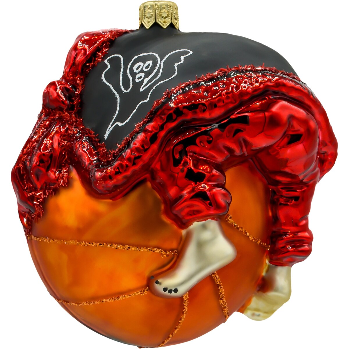 Bombka choinkowa: Mikołaj na Halloweenowej dyni