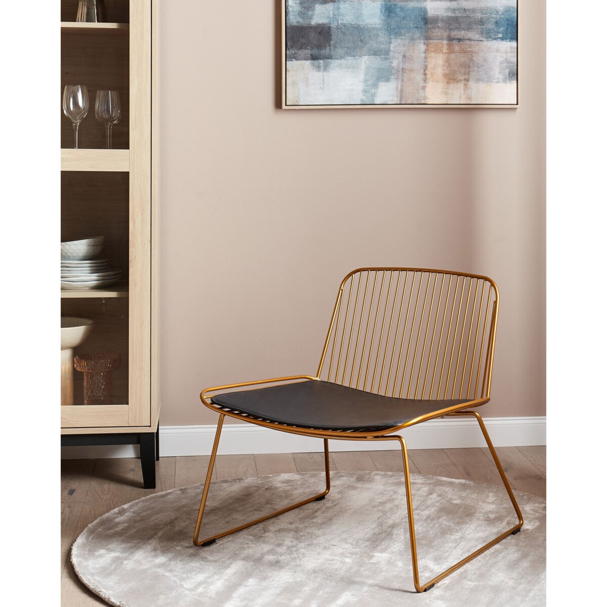 Krzesło metalowe złote SNORUM