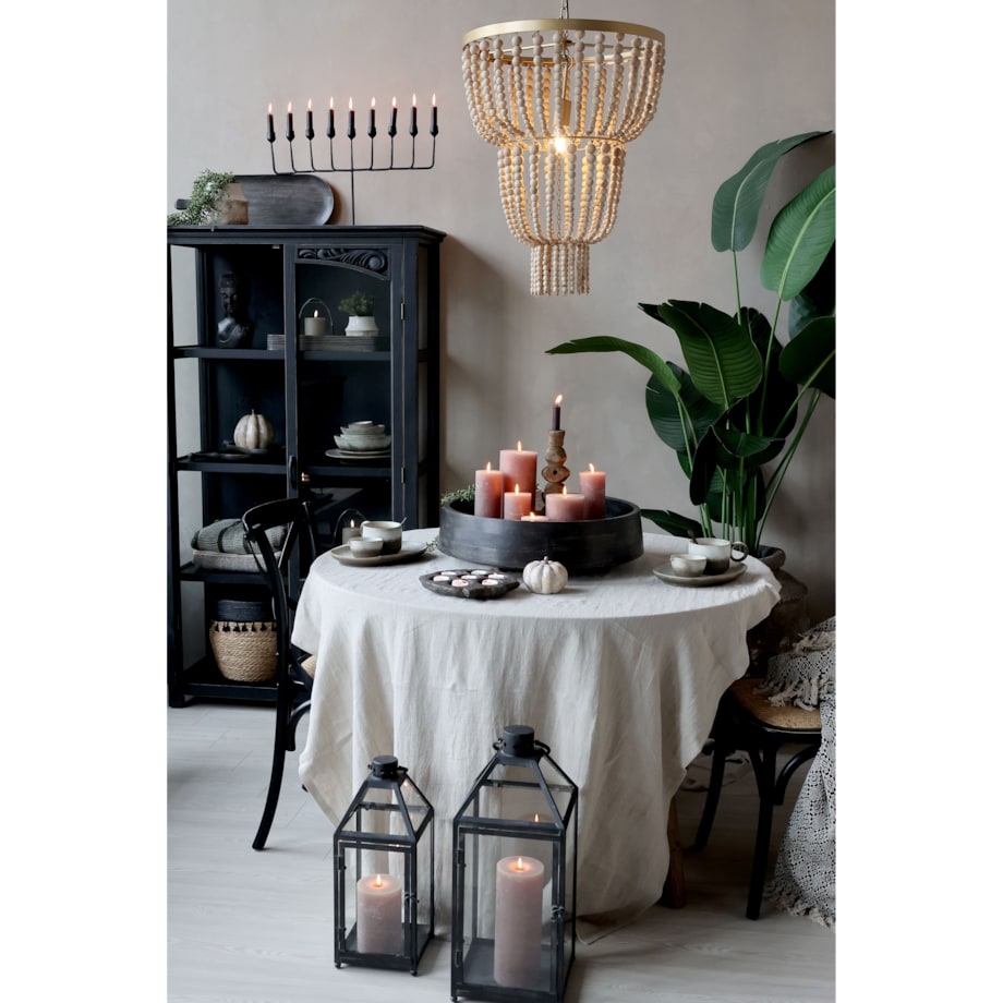 Żyrandol z koralików naturalny Boho Twist 65xØ 50 cm