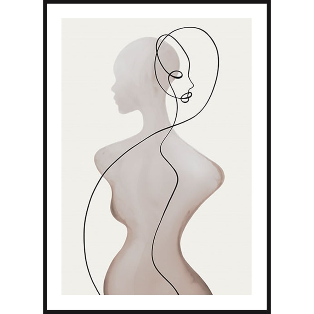 Poster Story, Plakat, Obraz - Kobiece Kształty w Konturach No2, wymiary 42 x 60 cm