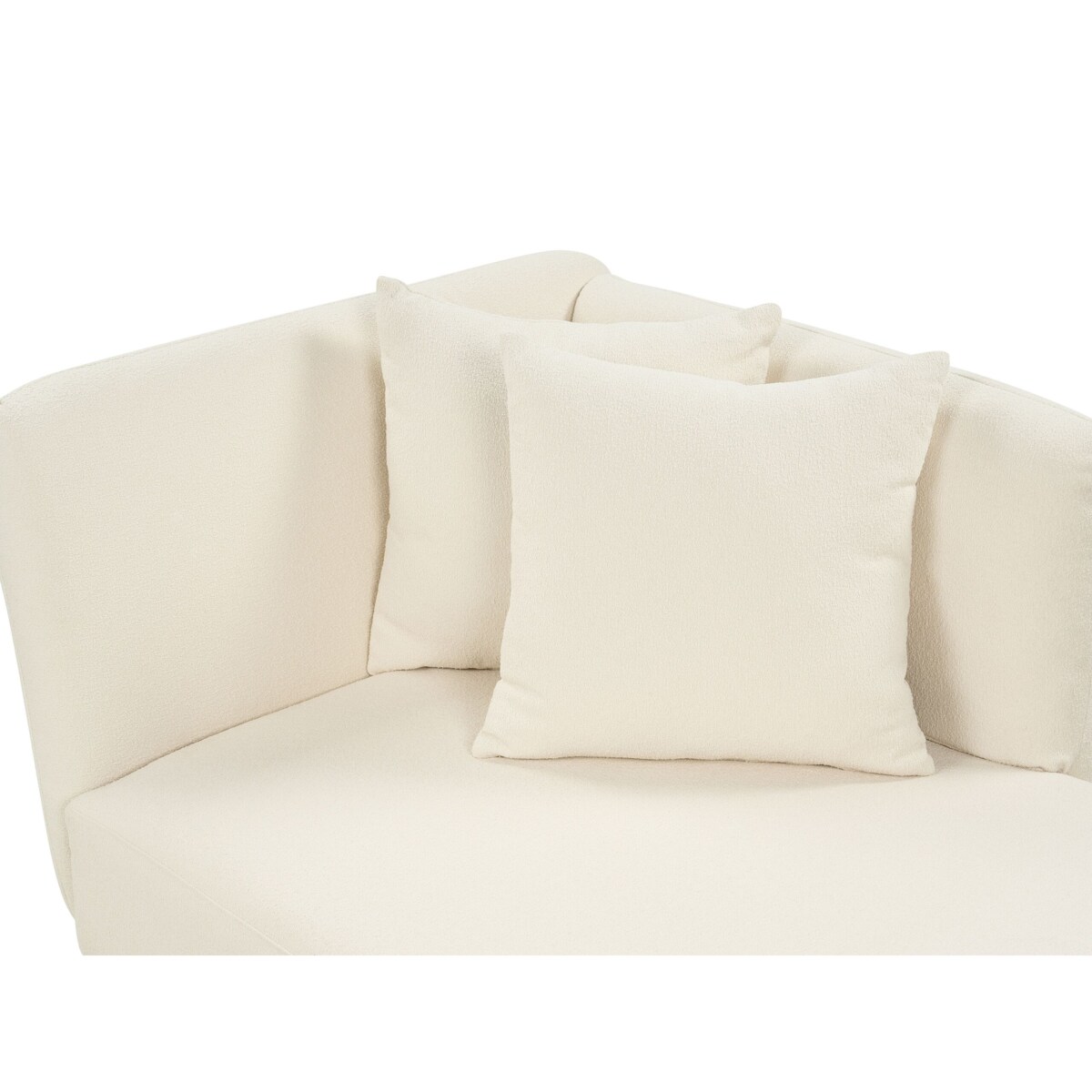 Szezlong boucle lewostronny biały RIOM