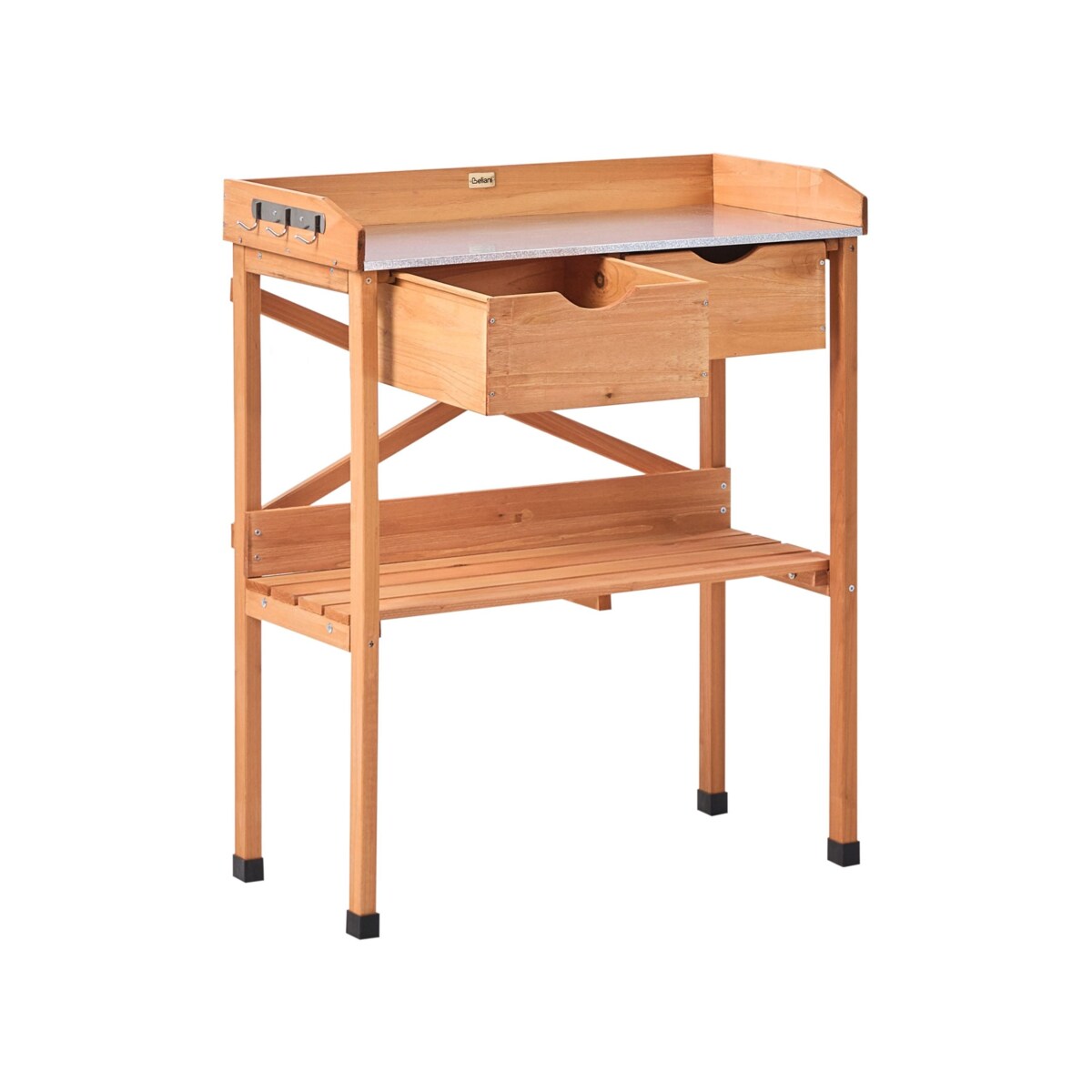 Stół ogrodniczy RAVANUSA Drewno jodłowe 77 cm 37 cm Jasnobrązowy