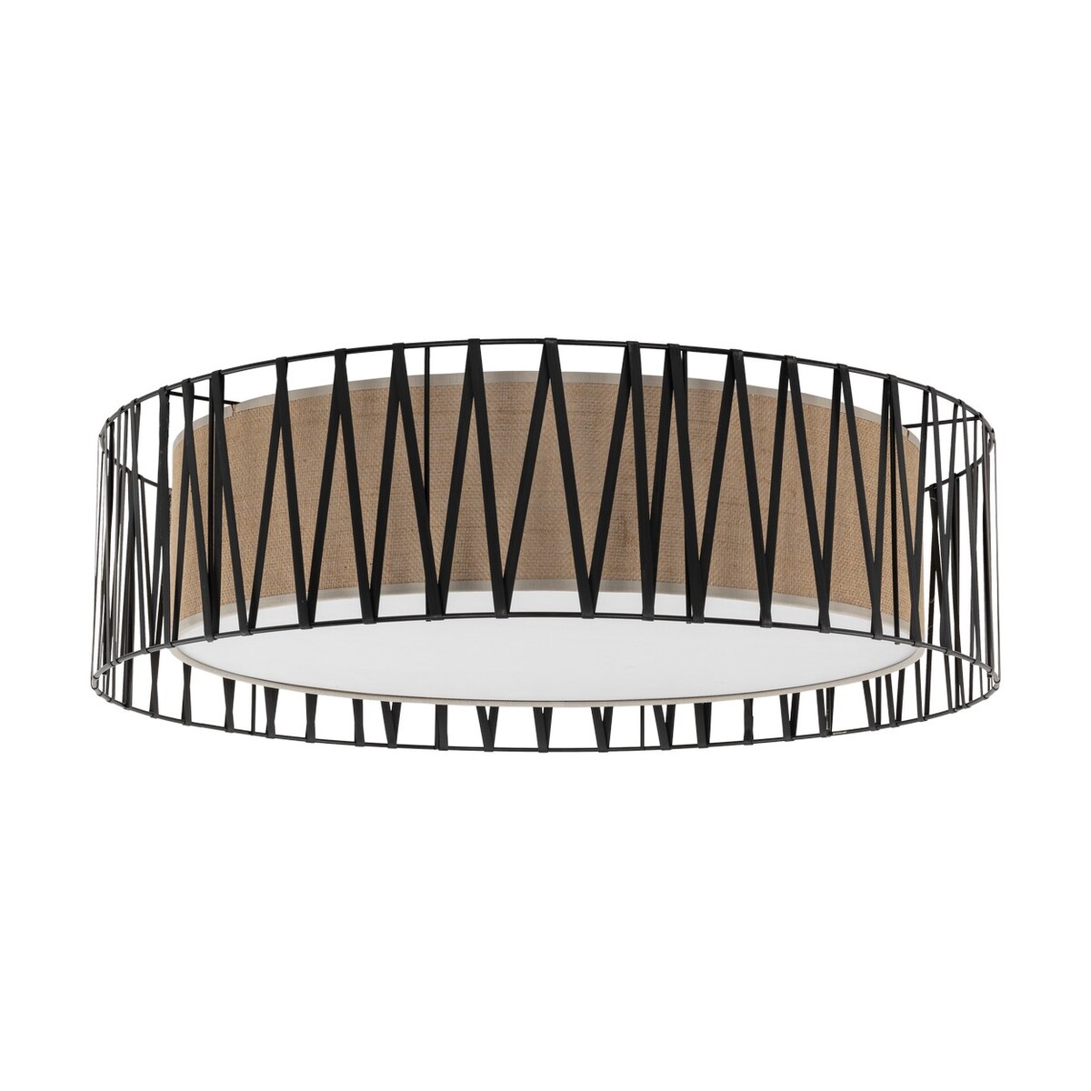 Plafon Sufitowa 72Cm 4Xe27 Harmony Nature Tk Lighting Boho Juta Pleciony