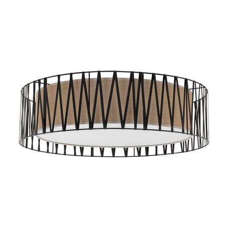 Plafon Sufitowa 72Cm 4Xe27 Harmony Nature Tk Lighting Boho Juta Pleciony