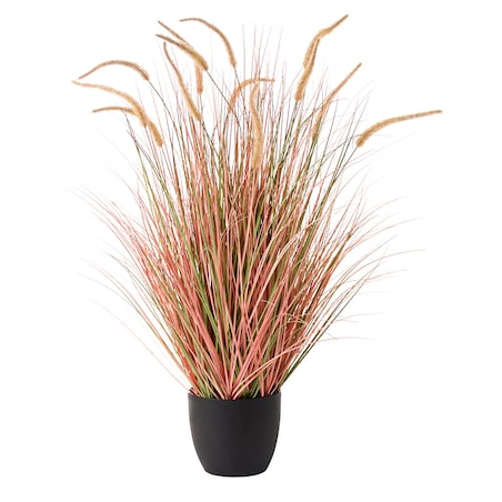 Sztuczna roślina BRISTLEGRASS 120 cm Pomarańczowy
