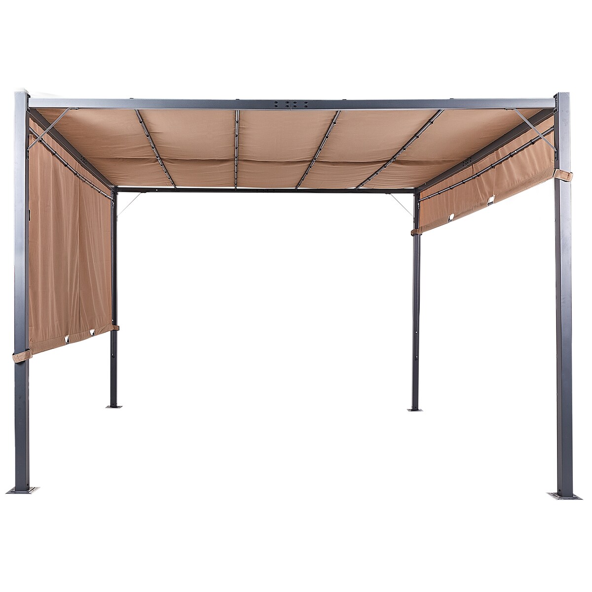 Pawilon ogrodowy LED PARGA Metal 310 cm 310 cm Brązowy
