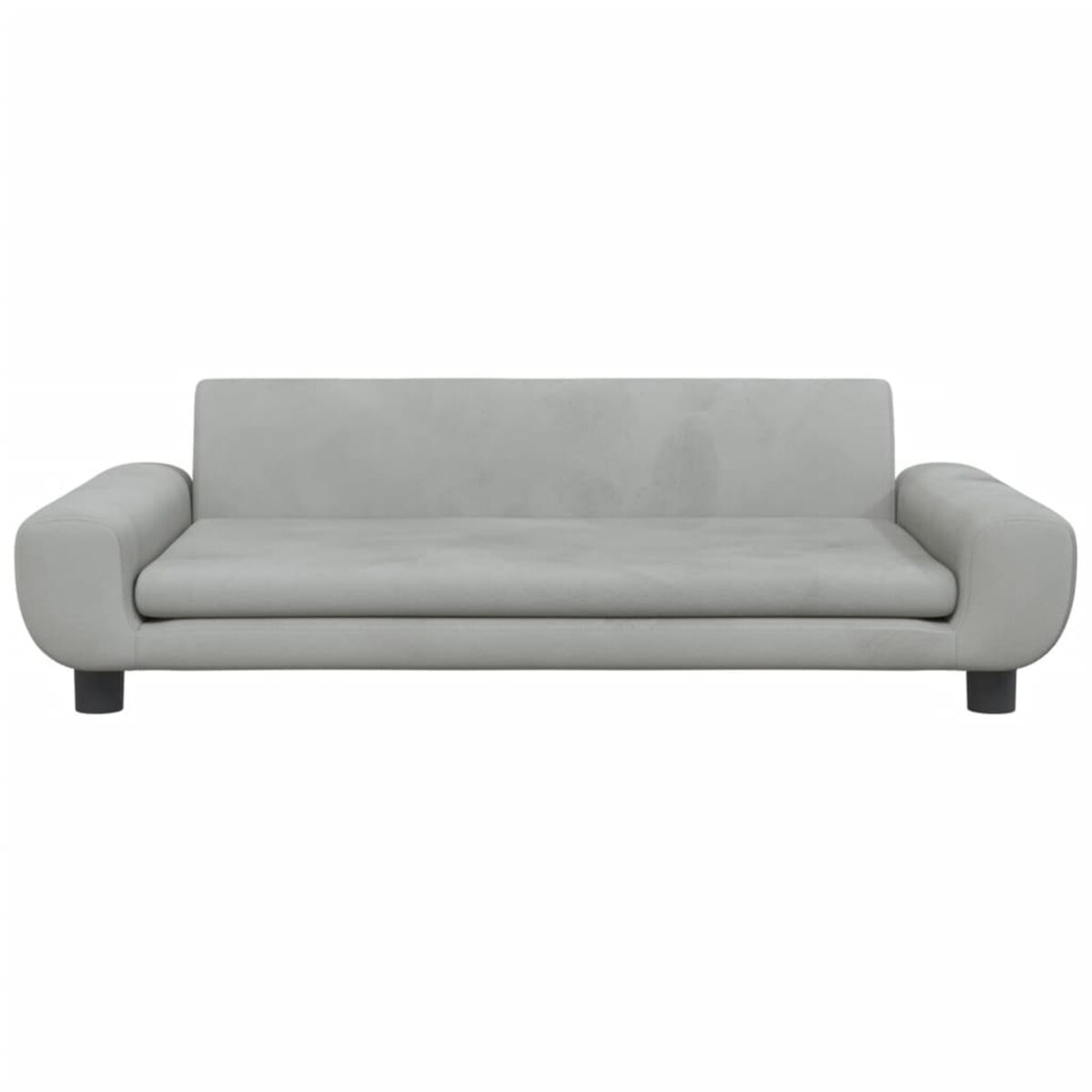 vidaXL Sofa dla dzieci, jasnoszara, 100x54x33 cm, aksamit
