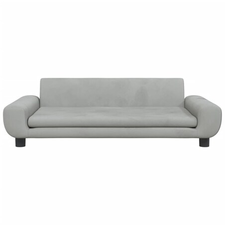 vidaXL Sofa dla dzieci, jasnoszara, 100x54x33 cm, aksamit