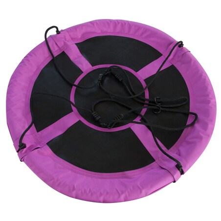 FIOLETOWA HUŚTAWKA OGRODOWA TYPU BOCIANIE GNIAZDO