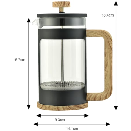 Zaparzacz do kawy herbaty 0.60L French Press drewniany uchwyt KLAUSBERG