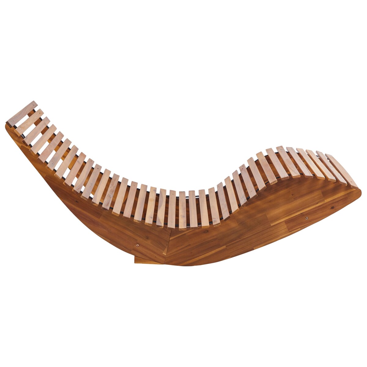 Leżak ogrodowy z poduszką BRESCIA PREMIUM Drewno akacjowe Szary melanż