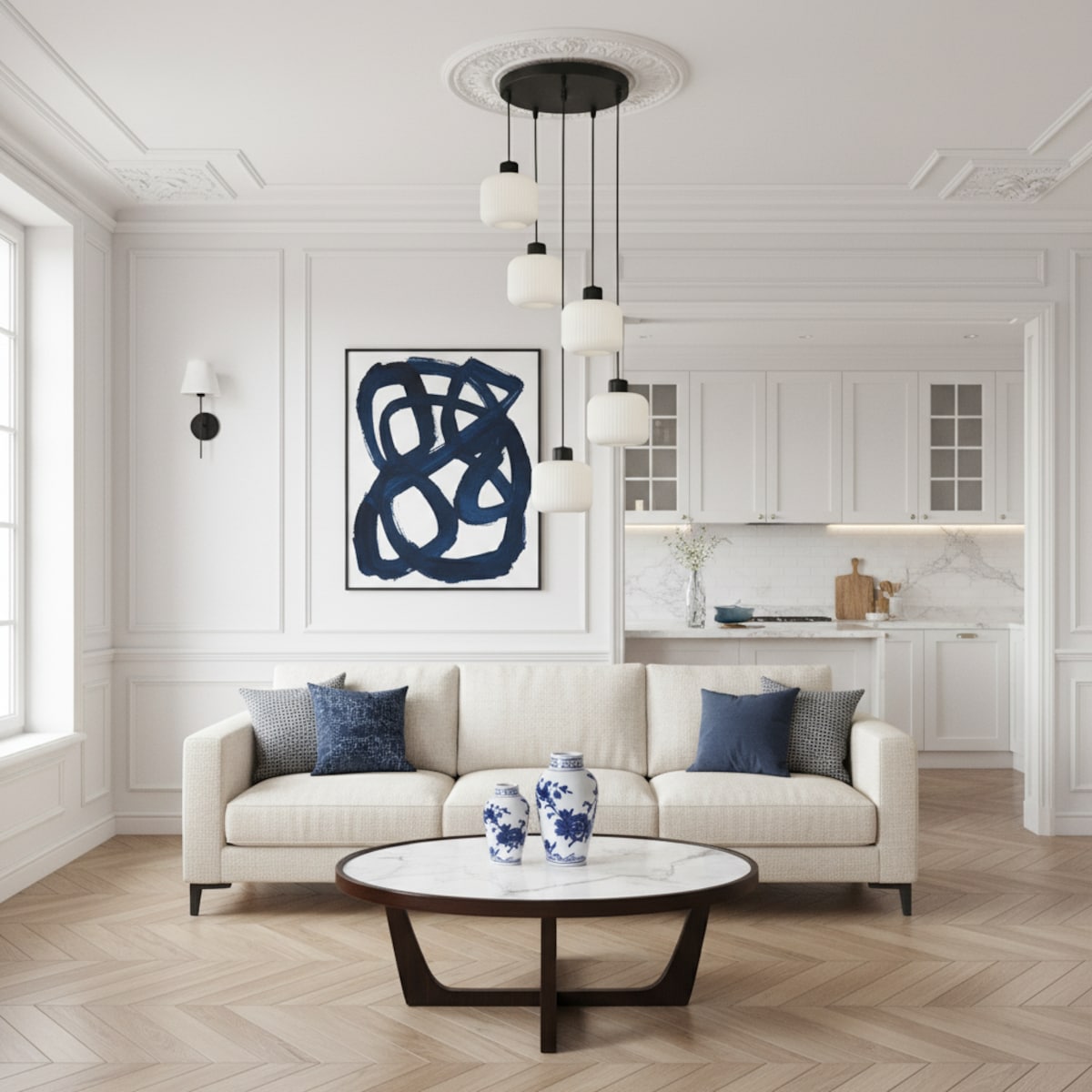 lampa wisząca kaskadowa 5 punktowa edylit do salonu