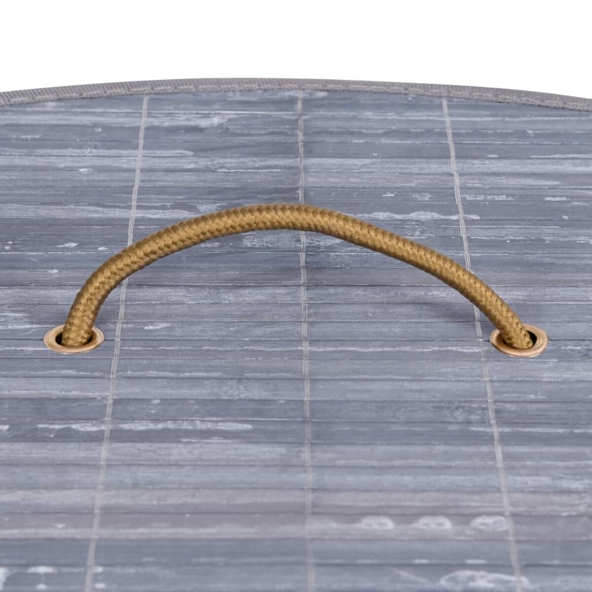 vidaXL Bambusowy kosz na pranie, narożny, szary, 60 L