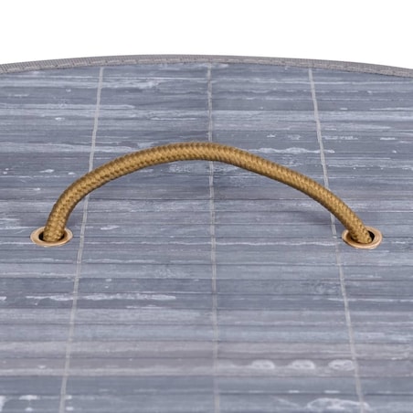 vidaXL Bambusowy kosz na pranie, narożny, szary, 60 L