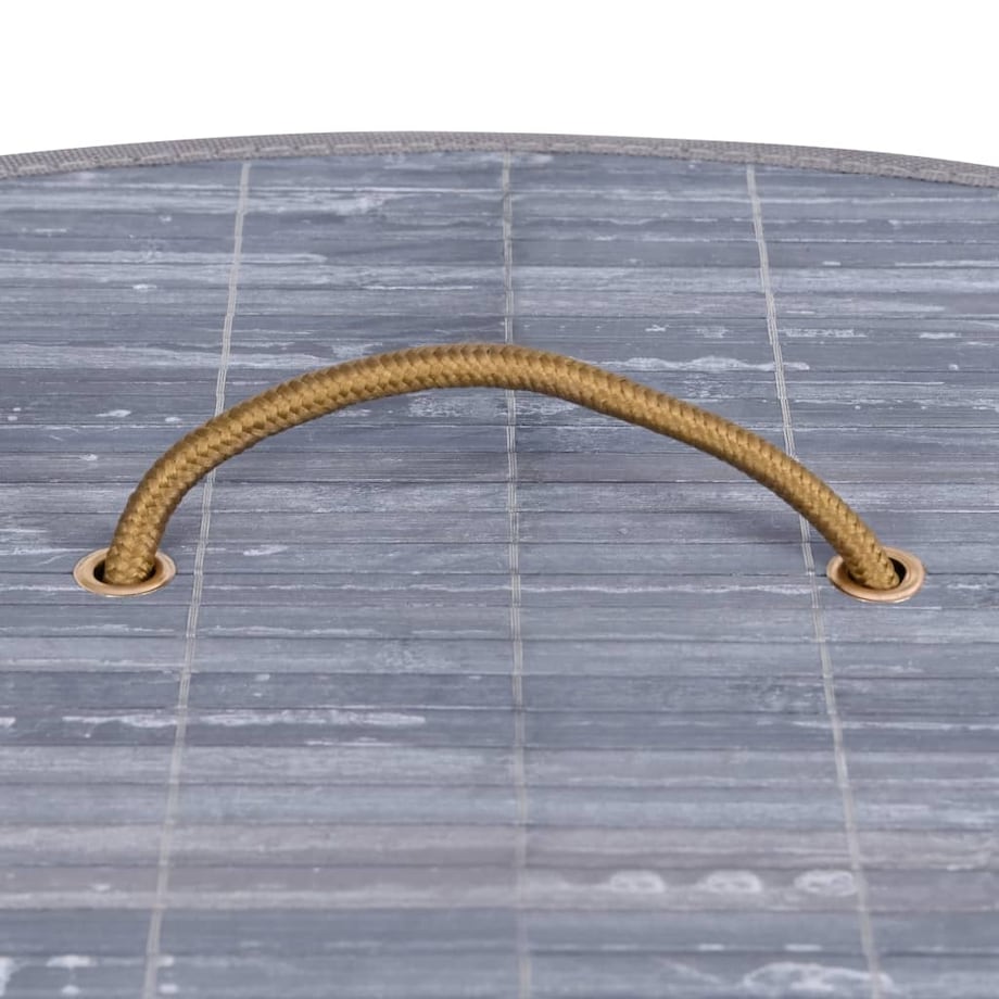 vidaXL Bambusowy kosz na pranie, narożny, szary, 60 L