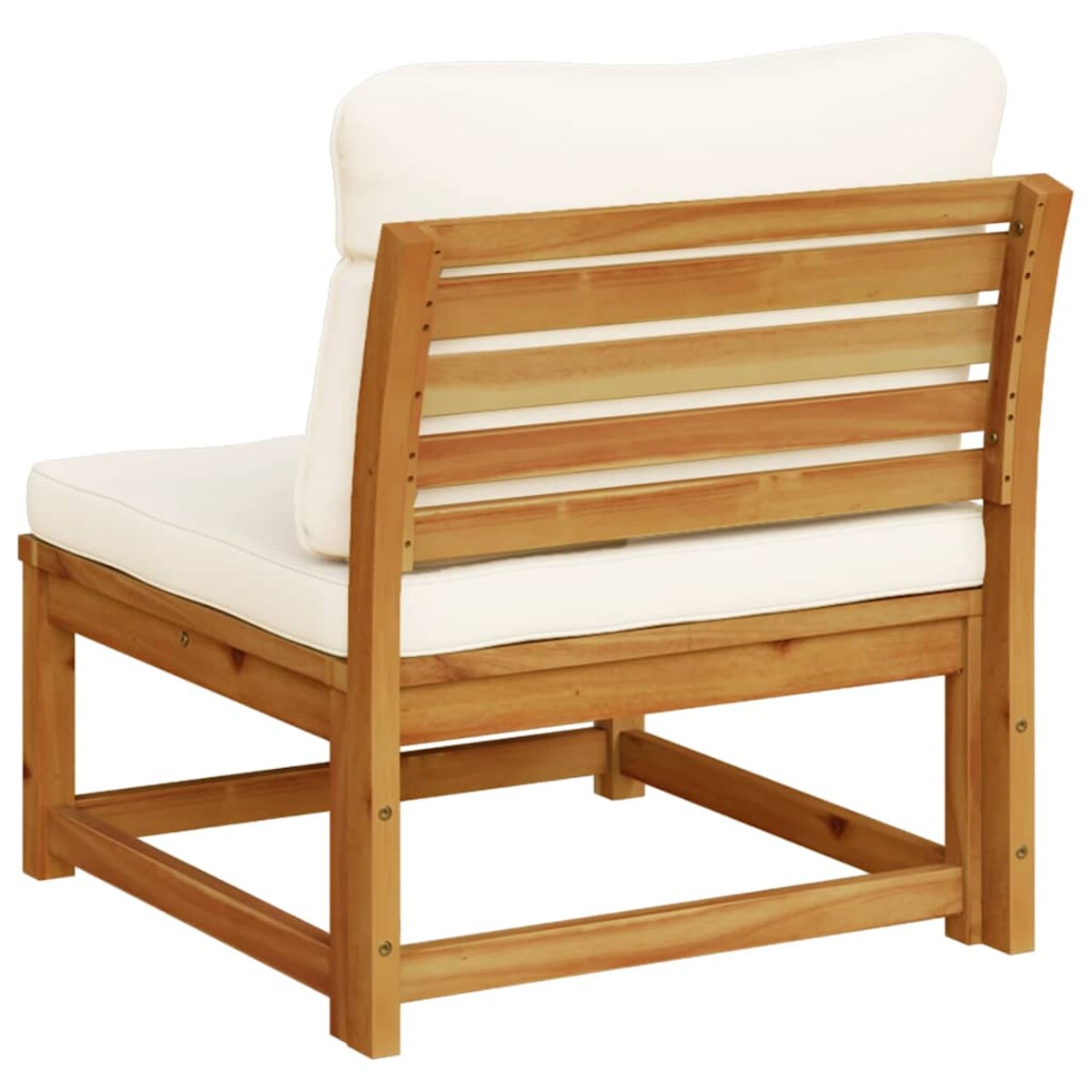 vidaXL Krzesło ogrodowe z poduszkami, lite drewno akacjowe