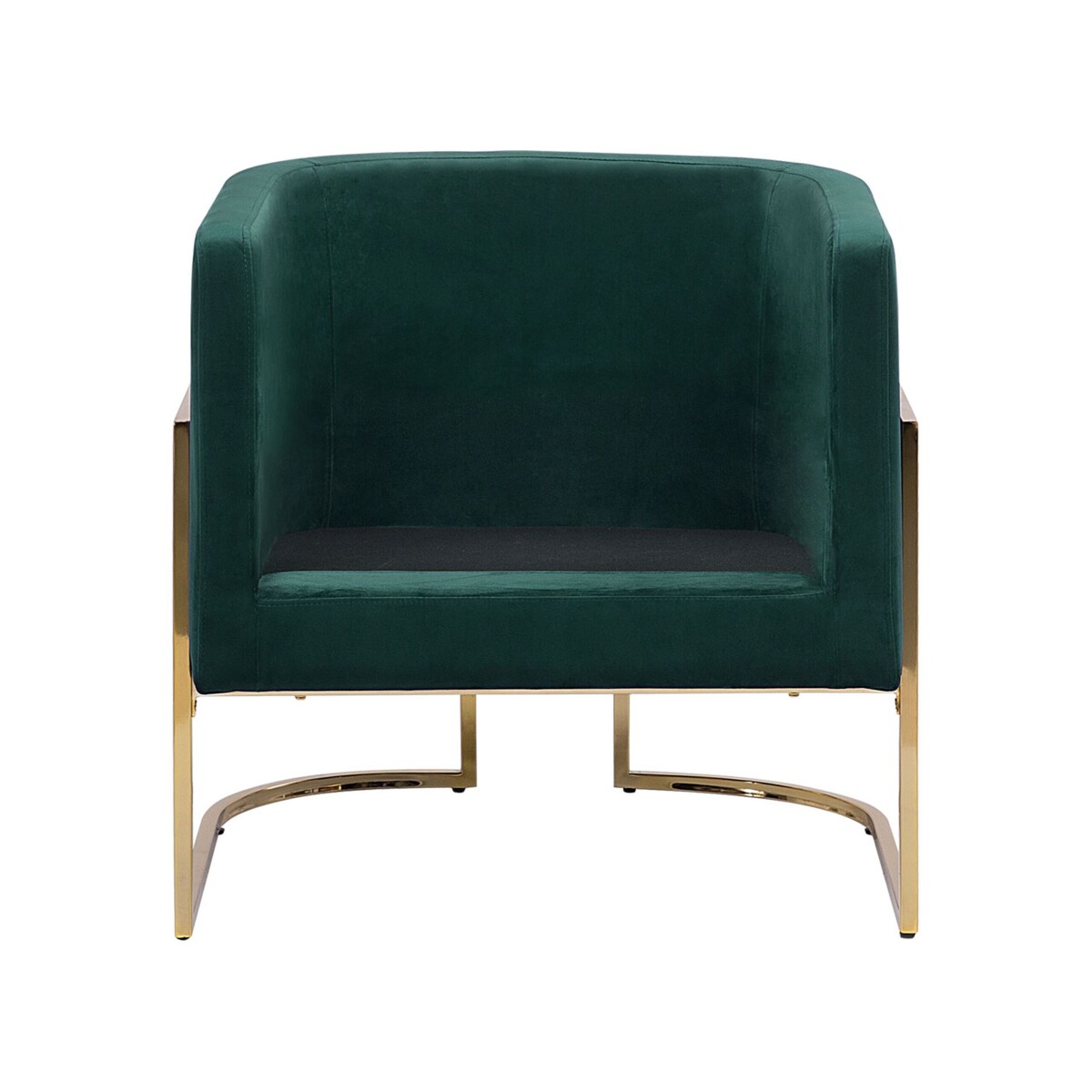 Fotel welurowy zielony SIRKKA