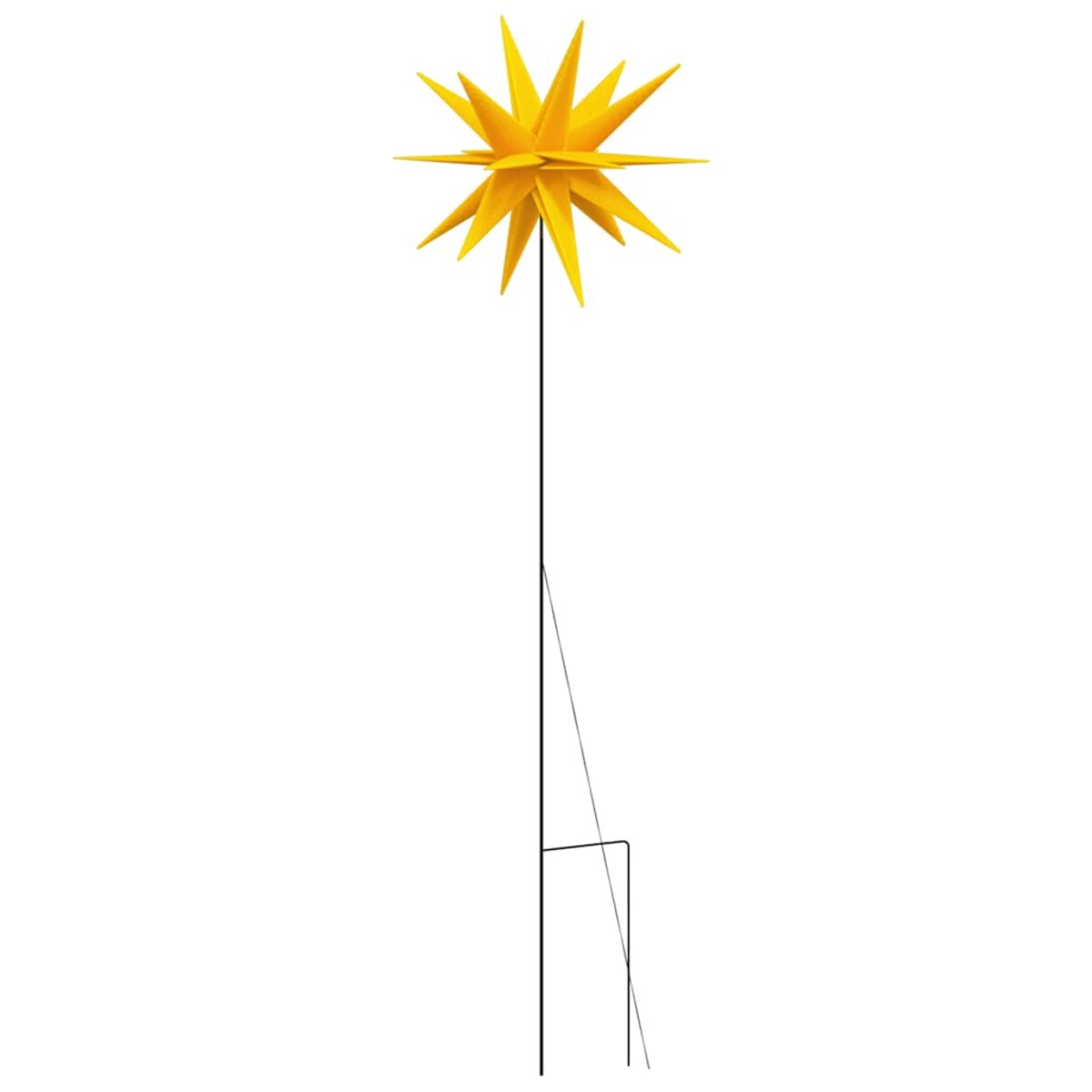 vidaXL Ozdoby świetlne LED z prętami, składane, 3 szt., żółte, 35 cm