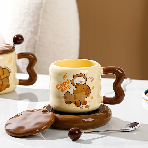 ZESTAW KUBEK Z PODGRZEWACZEM + Łyżka + Kabel USB PREZENT KUBEK ŚWIĄTECZNY