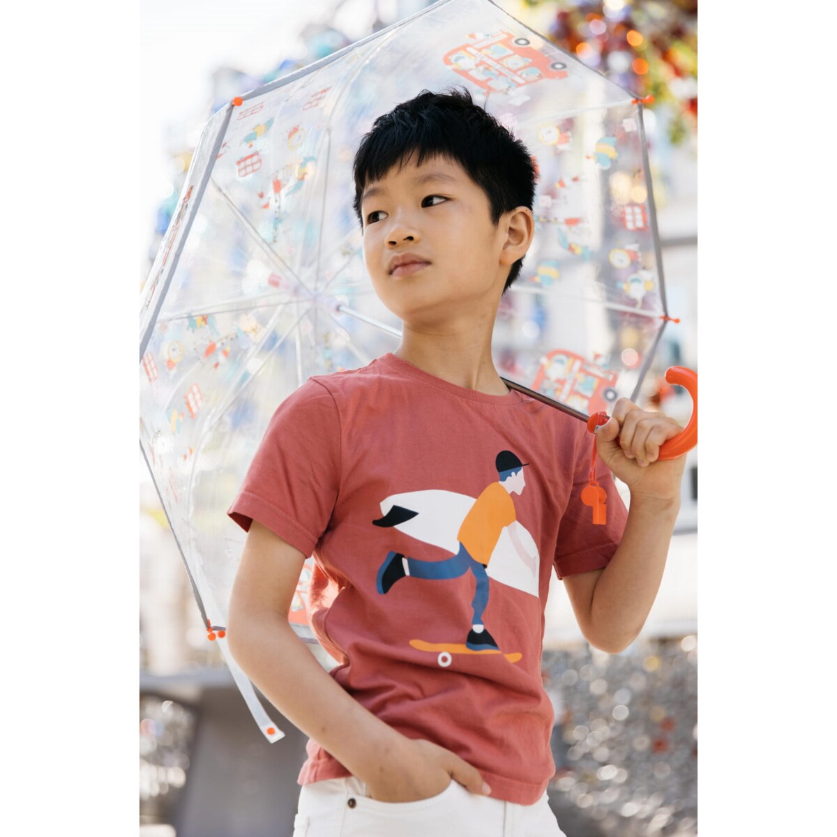 Dziecięcy parasol przezroczysty z gwizdkiem, Voyage
